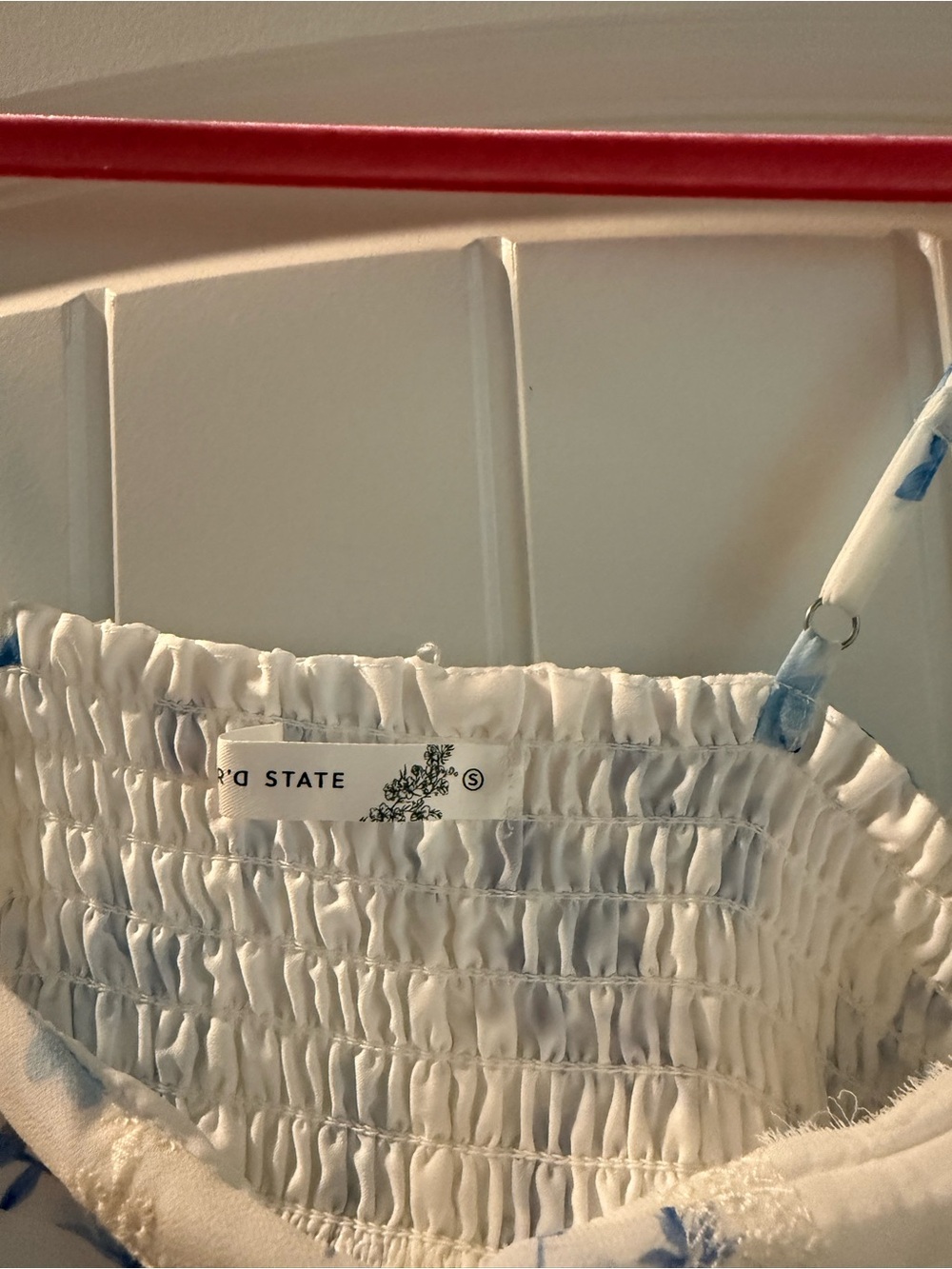 Altar'd State White Mini Dress with Blue Floral Print - Picture 5 of 5